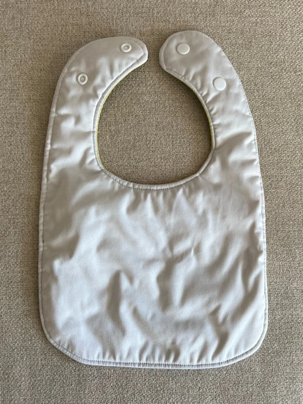 Cute Monster Baby Bib Yellow Character Bib Snap Closure Feeding Bib